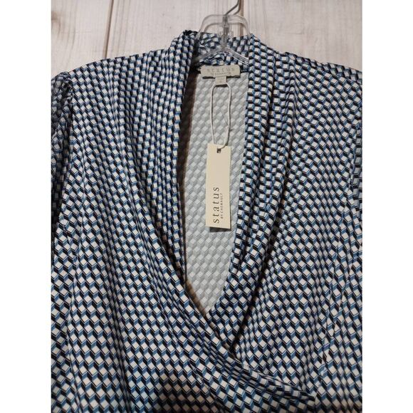 Status Shirt Ladies Small Long Sleeve Mock‎ Wrap - Picture 3 of 8